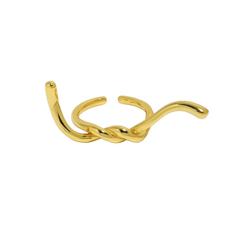 Friend's Knot Lines 925 Sterling Silver Adjustable Ring
