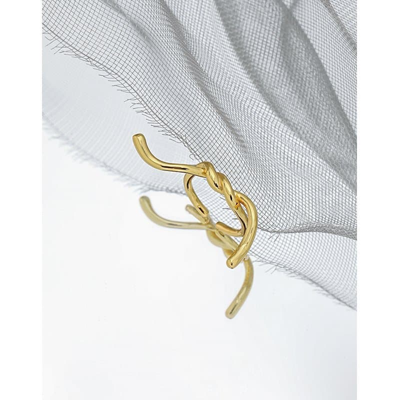 Friend's Knot Lines 925 Sterling Silver Adjustable Ring