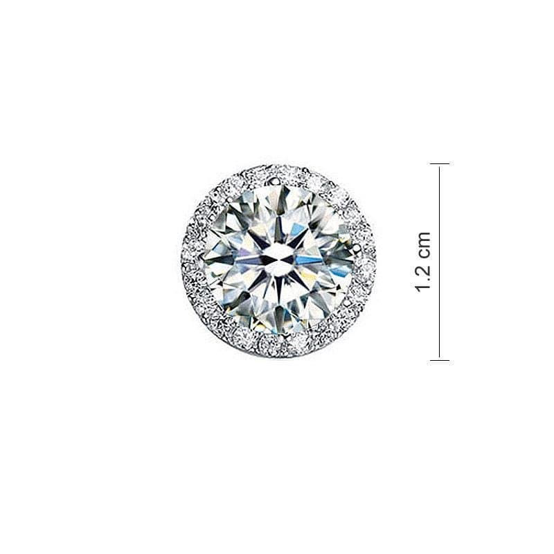 2 Carat Round Cut Created Diamond Halo Stud Earrings