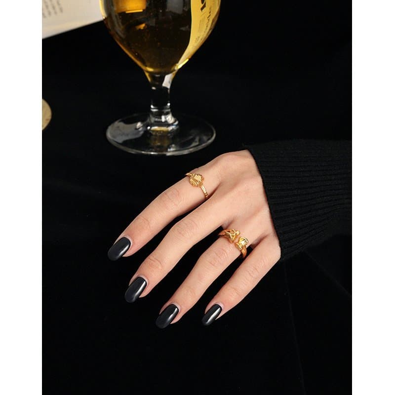 Bones Irregular 925 Sterling Silver Adjustable Ring