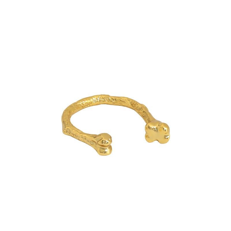 Bones Irregular 925 Sterling Silver Adjustable Ring