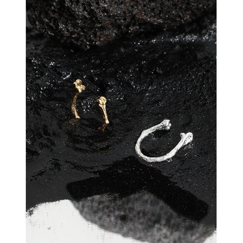 Bones Irregular 925 Sterling Silver Adjustable Ring