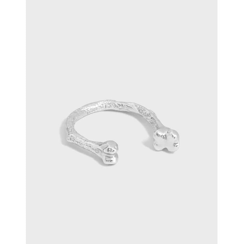 Bones Irregular 925 Sterling Silver Adjustable Ring