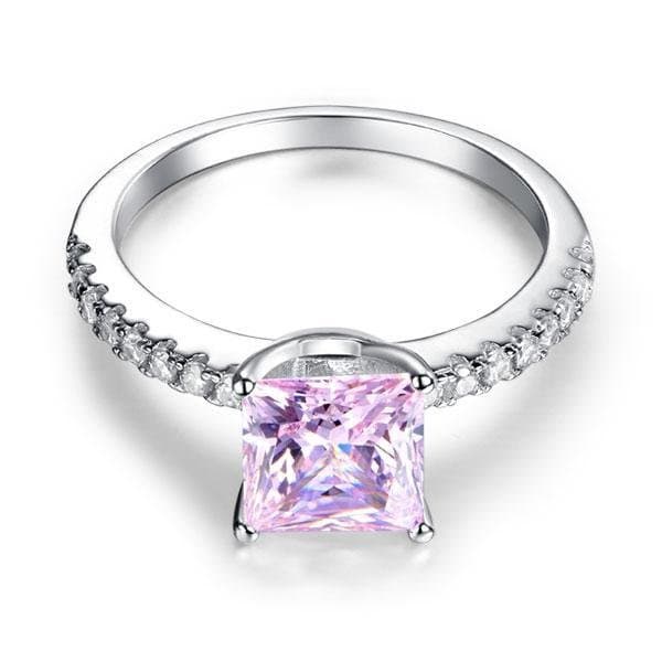 1.5 Ct Pink Created Diamond Ring