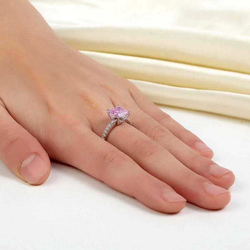 1.5 Ct Pink Created Diamond Ring