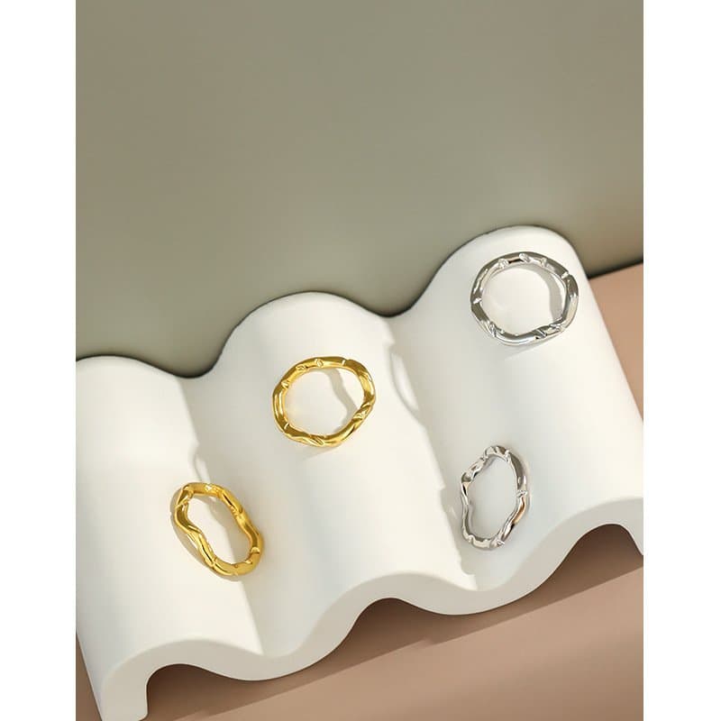 Irregular Wave 925 Sterling Silver Ring