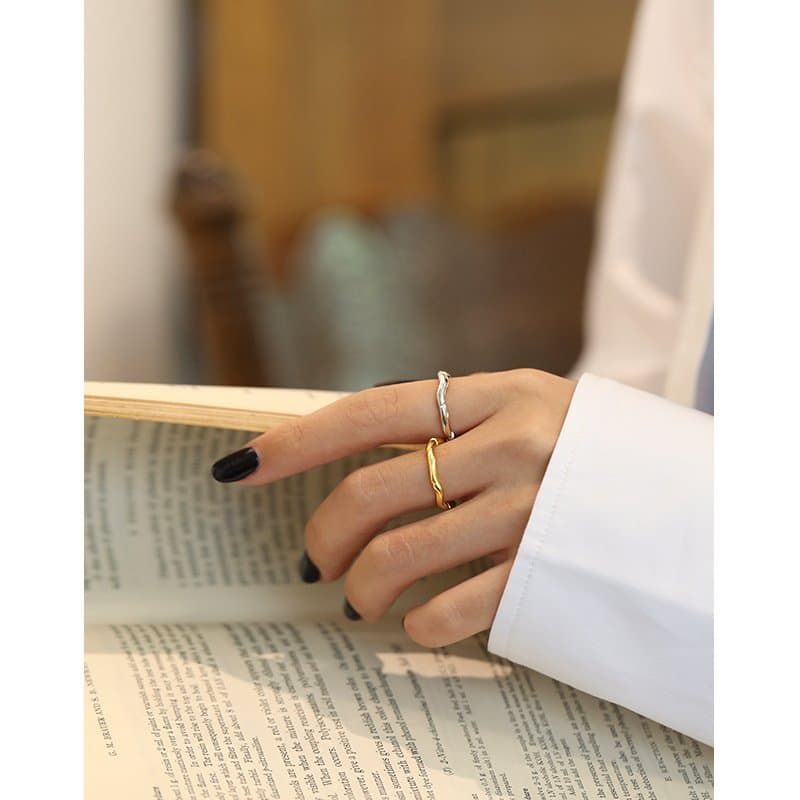 Irregular Wave 925 Sterling Silver Ring