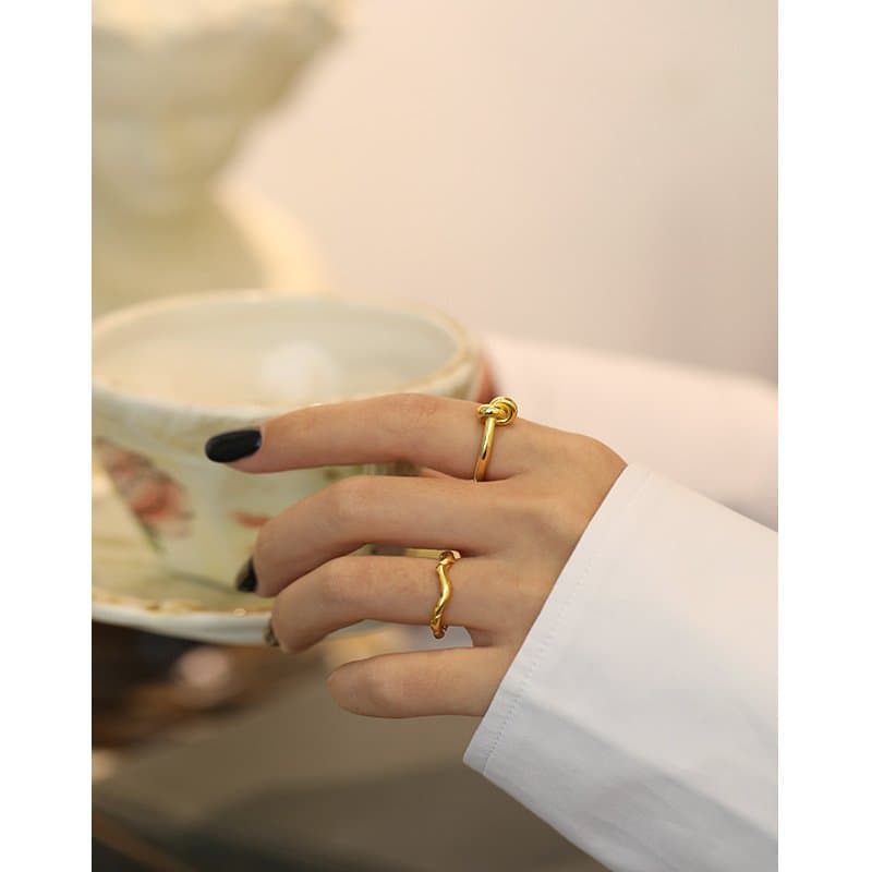 Irregular Wave 925 Sterling Silver Ring