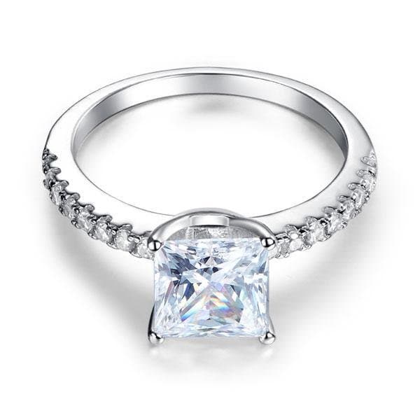1.5 Ct Princess Cut Created Diamond Ring