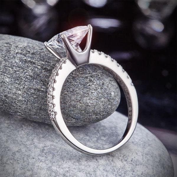 1.5 Ct Princess Cut Created Diamond Ring
