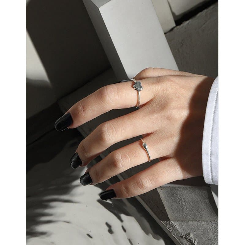 Waterdrop 925 Sterling Silver Adjustable Ring