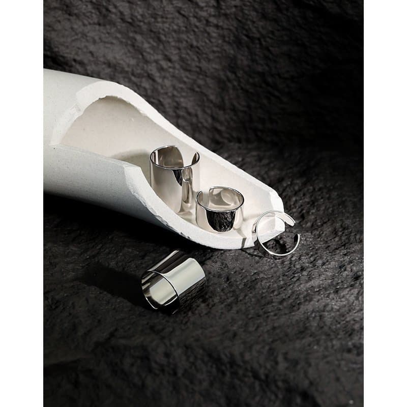 Smooth 925 Sterling Silver Adjustable Ring