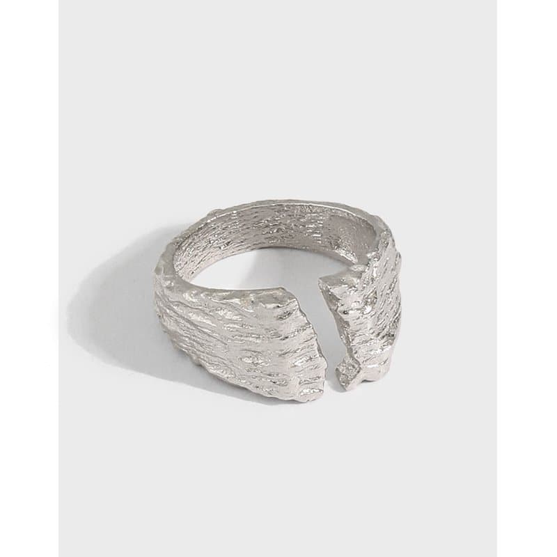 Irregular Geometric 925 Sterling Silver Adjustable Ring