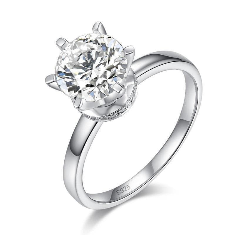 2 Carat Moissanite Diamond (8 mm) 6 Claws Engagement Ring