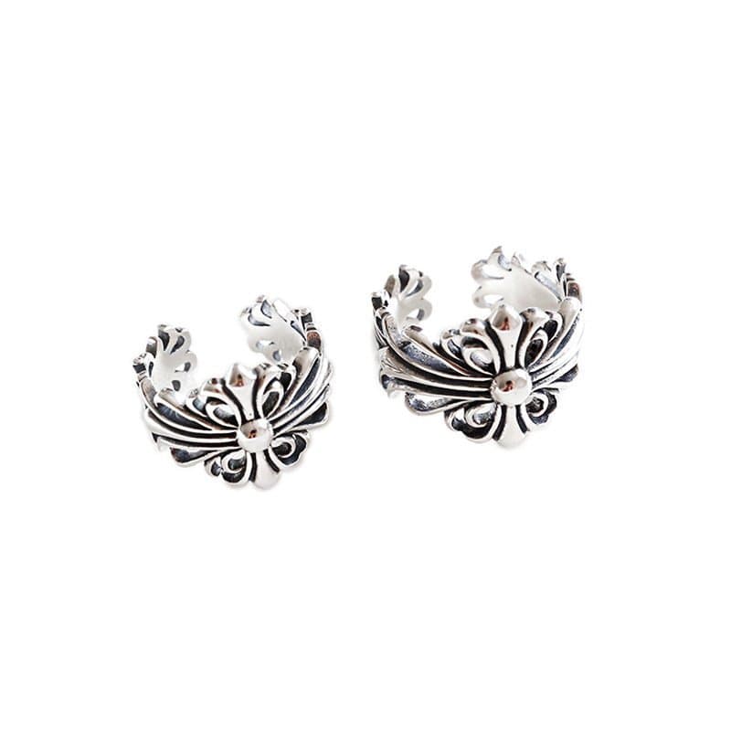 Vintage Cross Flower 925 Sterling Silver Adjustable Ring