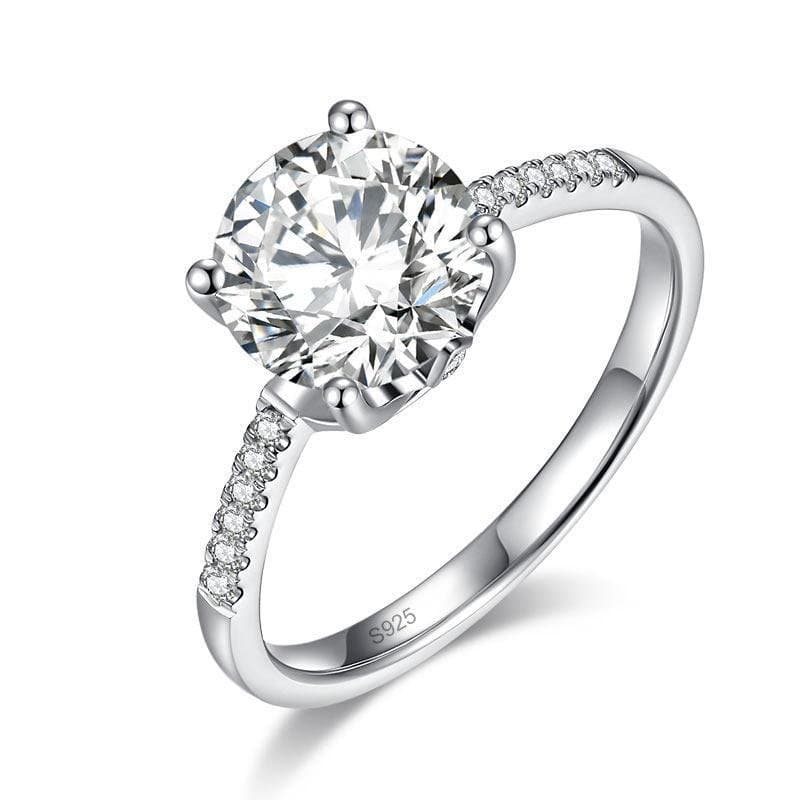 2 Carat Moissanite Diamond (8 mm) Engagement Ring