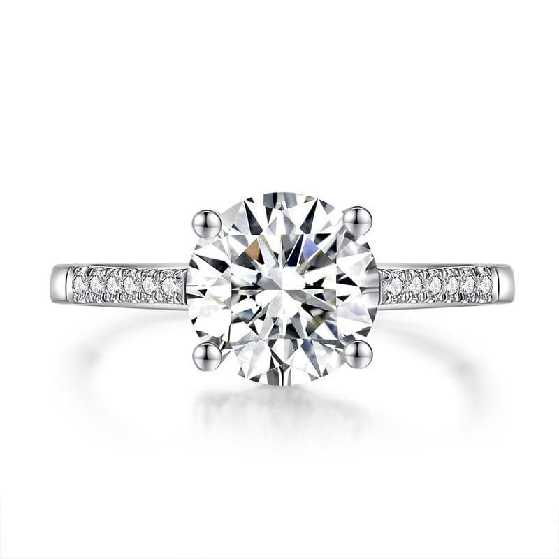 2 Carat Moissanite Diamond (8 mm) Engagement Ring
