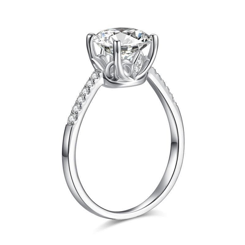 2 Carat Moissanite Diamond (8 mm) Engagement Ring
