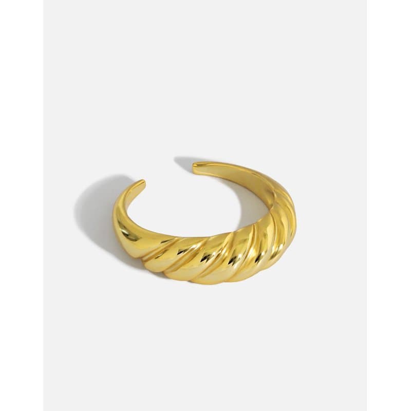 Twisted 925 Sterling Silver Adjustable Ring