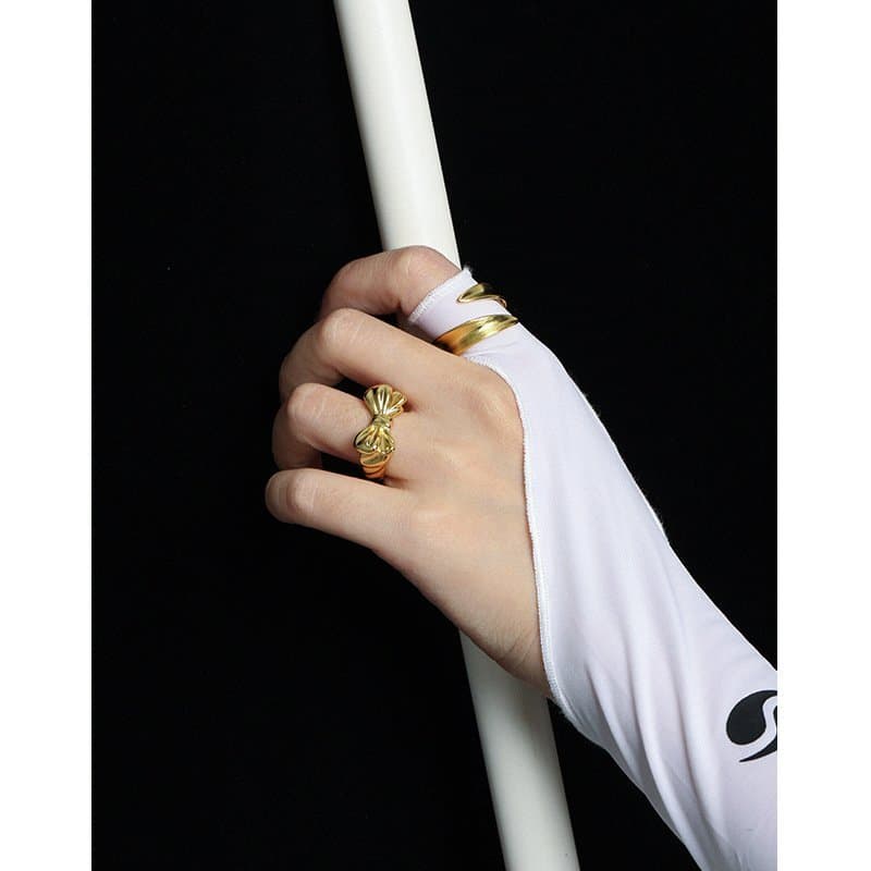 Bow Knot 925 Sterling Silver Adjustable Ring