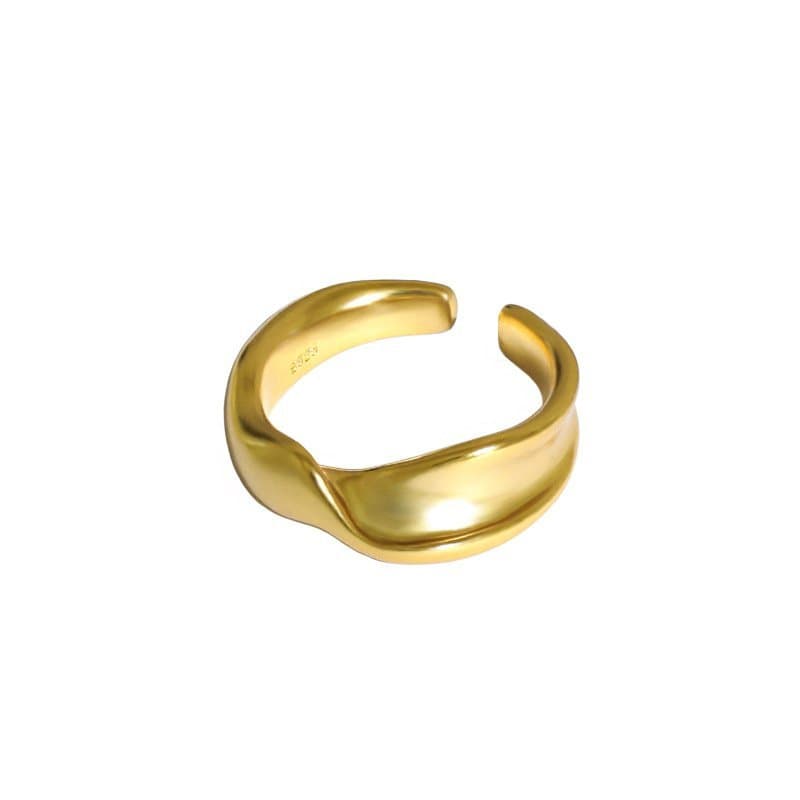Twisted Wide 925 Sterling Silver Adjustable Ring