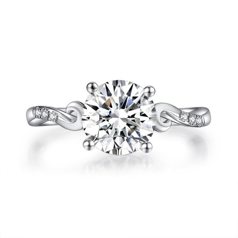 2 Carat Moissanite Diamond (8 mm) Ring