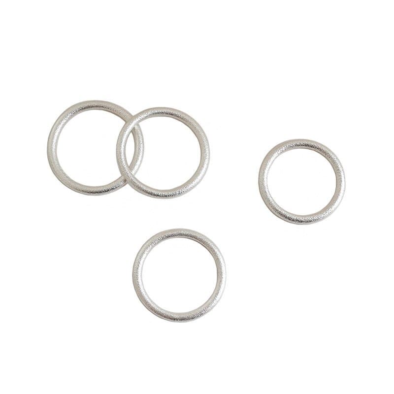 Classic Tiny Thick 925 Sterling Silver Adjustable Tail Ring