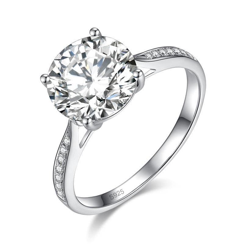 3 Carat Moissanite Diamond (9 mm) Ring
