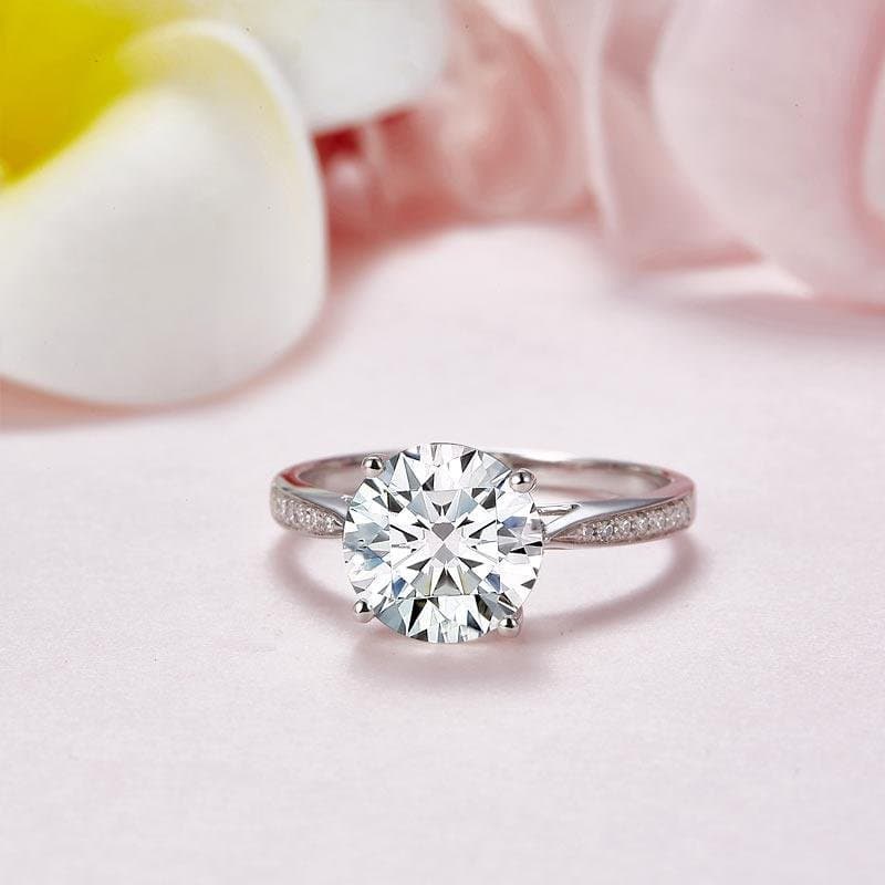 3 Carat Moissanite Diamond (9 mm) Ring