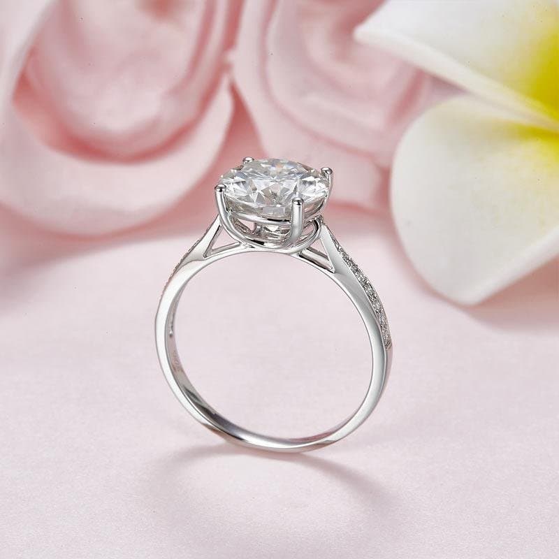 3 Carat Moissanite Diamond (9 mm) Ring