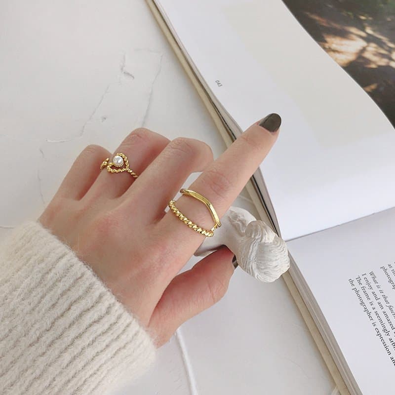 Double Layer Twisted 925 Sterling Silver Adjustable Ring