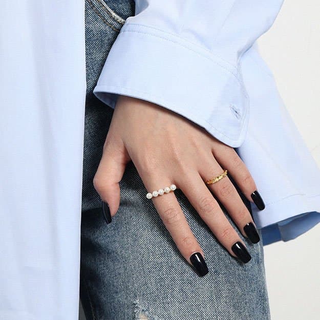 Classic Irregular 925 Sterling Silver Adjustable Ring