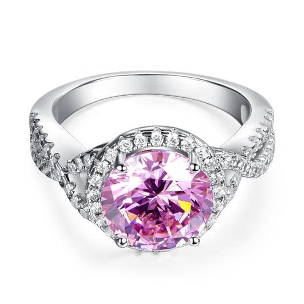 3 Carat Fancy Pink Created Diamond Ring