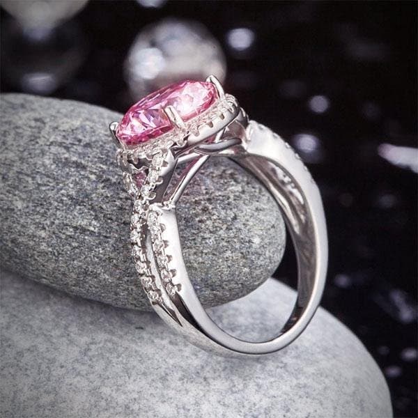 3 Carat Fancy Pink Created Diamond Ring
