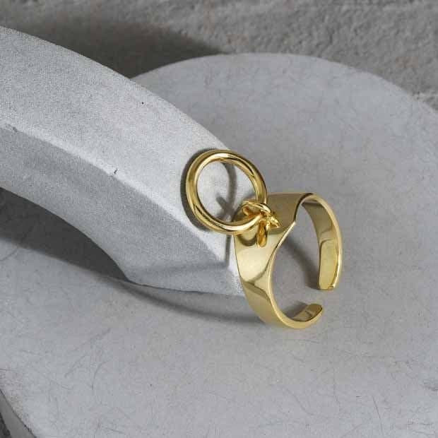 Circle Rings 925 Sterling Silver Adjustable Ring