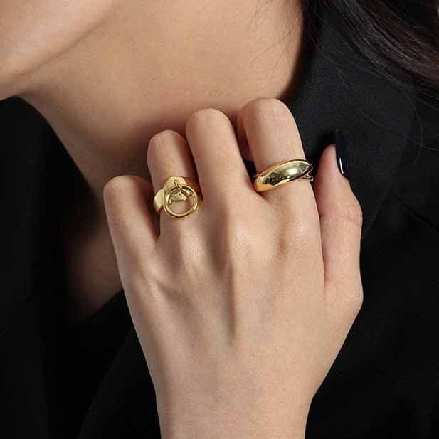 Circle Rings 925 Sterling Silver Adjustable Ring