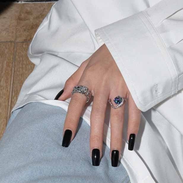 Irregular Heart CZ 925 Sterling Silver Adjustable Ring