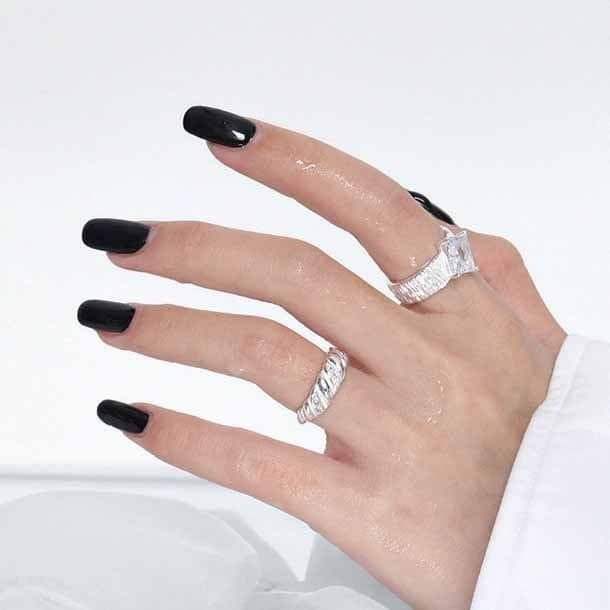 Twisted CZ 925 Sterling Silver Adjustable Ring