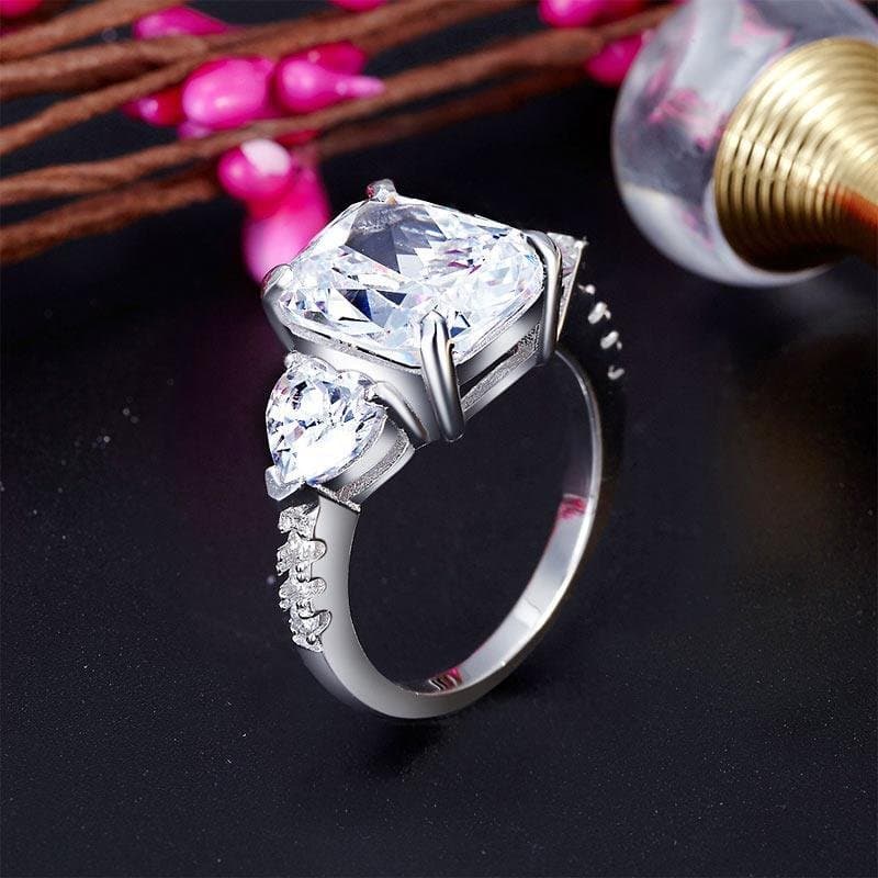 5 Carat Three-Stone Pageant Ring