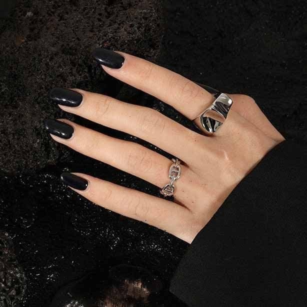 Pig Nose Chain 925 Sterling Silver Adjustable Ring