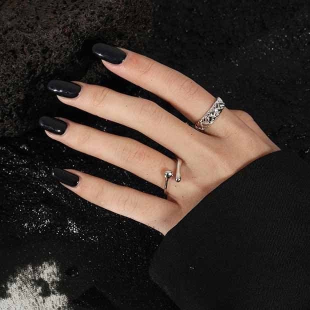 Twist Knitting 925 Sterling Silver Adjustable Ring