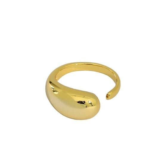 Drop Gloss 925 Sterling Silver Adjustable Ring