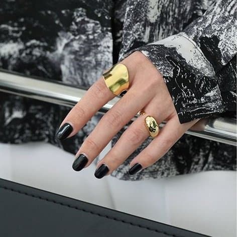 Drop Gloss 925 Sterling Silver Adjustable Ring