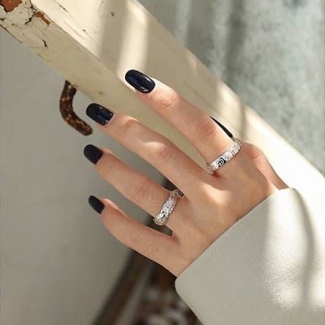 Irregular Chain Texture 925 Sterling Silver Ring
