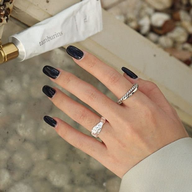 Irregular Face 925 Sterling Silver Adjustable Ring