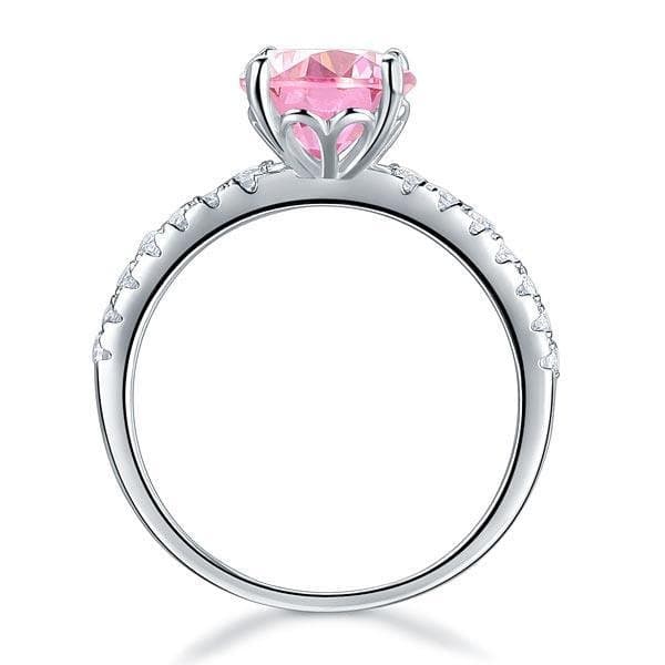 2 Carat Pink Created Diamond Ring