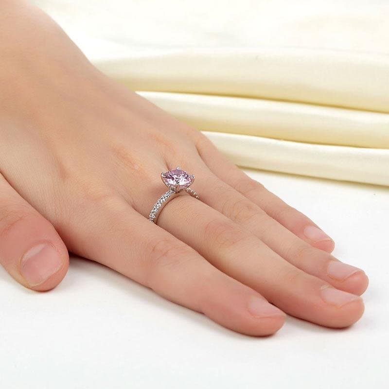 2 Carat Pink Created Diamond Ring