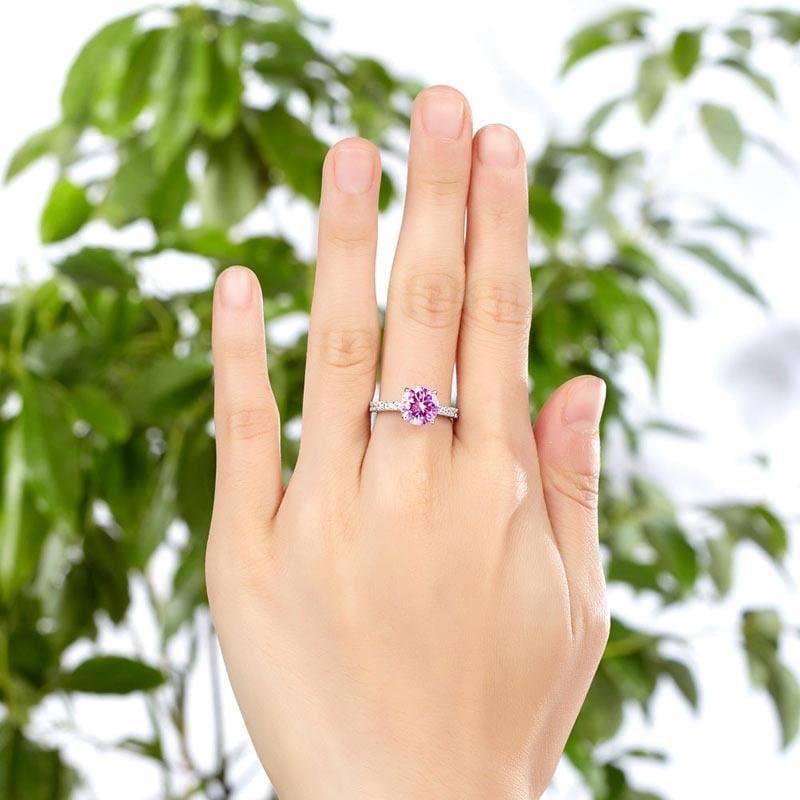 2 Carat Pink Created Diamond Ring