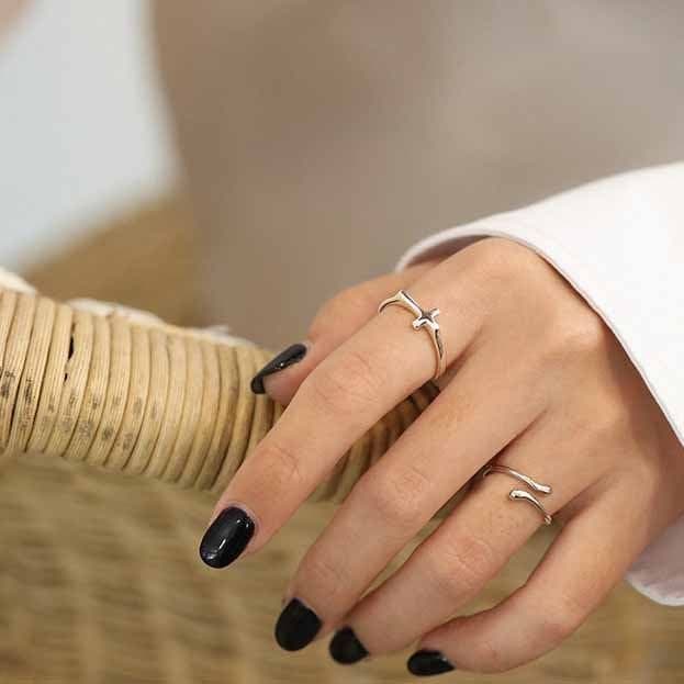 Cross 925 Sterling Silver Adjustable Ring