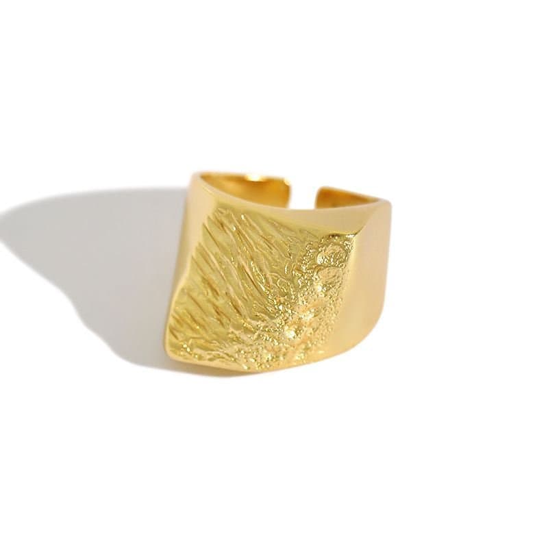 Irregular Geometric 925 Sterling Silver Adjustable Ring